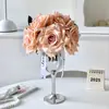 Rosas Artificiais, Arranjos de Flores de Mesa de Jantar de Luxo Leve de Alta Qualidade, Enfeites Decorativos, Flores Artificiais, Buquês, Arranjos Florais, Entrega Transfronteiriça