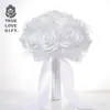 Buquê de casamento de flor artificial estilo coreano espuma de PE flor falsa nº 9 suprimentos de casamento para noiva buquê de pérola atacado