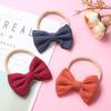 Musselina europeia e americana Gravata borboleta de algodão puro Nylon Hair Band Baby Super Soft Crepe Cotton Yarn Fabric Headband Baby Headwear