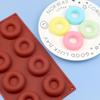 Spot atacado 8 redondo donut silicone bolo molde lanche molde antiaderente resistente a altas temperaturas fácil desmoldagem