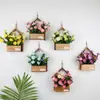 Decoração Criativa de Flores de Parede Flores Penduradas na Parede Flores Artificiais Flores Falsas Decoração de Parede para Casa Sala de Estar Loja Enfeites Pendurados de Flores Simples