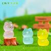 Micro-paisaje lindo gatito luminoso lindo grano paisajismo de jardín decoraciones diy accesorios mini escritorio pequeños adornos