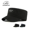 Chapéu Fashionável de Aba Reta Estilo Coreano para Homens, Chapéu de Sol para Proteção Solar ao Ar Livre com Fechamento Traseiro, Boné de Beisebol Quente, Boné Militar Personalizado para Mulheres