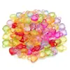 Color Mezclado Aleatorio Acrílico Transparente Caracola Corazón Estrella de Cinco Puntas Colgante DIY Pulsera Collar Llave Joyería Accesorios