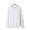 260g Puño Roscado Algodón Puro Manga Larga Mujer Suelto Primavera y Otoño Cuello Redondo Camiseta Exterior para Hombre Estampado Geométrico Casual