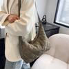 Bolsa Feminina Ruiying 2026 Inverno Nova Tendência Estilo Coreano Bolsa de Ombro Feminina Bolsa Acolchoada Bordada Bolsa Bolinho Dumpling
