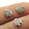 10x9mm 0.4g Plata Antigua Exportación Accesorios para Joyería DIY Colgante de Animal Marino Pez Tropical