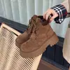 Botas Martin de mujer estilo británico retro, nueva colección principios de otoño 2026, con suela gruesa, versátiles, botas de trabajo casuales estilo vaquero occidental