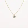Collar Ojo de Diablo Tendencia en Tiktok Lujo Ligero Gama Alta Circonita Colorida Exquisito Simple Personalidad Cadena para Clavícula Mayoreo