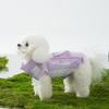 Primavera y Verano Delgado Morado Simple Ropa Fresca para Perro Grande Protección Solar Chaqueta de Dos Patas Ropa para Perro Mascota
