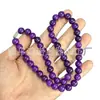 Pulsera de cuentas estilo vintage Shukulai, pulsera de píldoras de cuentas redondas de jade cuarcita morado berenjena, productos de jade y jadeíta para transmisión en vivo