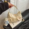 Bolsos plisados populares de este año para mujer, nuevo estilo otoño 2026, bolso cruzado coqueto, bolso de hombro elegante para mujer