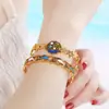 Estilo Vacaciones de Verano Epoxy Playa Oceánica Calado Palmera Estrella de Mar Personalizado Delfín Fresco Pulsera de Acero Inoxidable