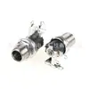 Suministros del Fabricante Socket Dc025M 5.5*2.5 Pin Curvado Conector Hembra Socket de CC con Base de Alimentación Roscada
