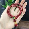 Arena de oro púrpura cinabrio (anillo sencillo anillo liso) pulsera pulsera cuentas de Buda rosario hombres y mujeres cuentas de luz pulsera mineral en bruto natural