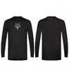 Nova Camiseta de Manga Longa Fox Off-Road Downhill para Moto Mountain Bike Respirável de Secagem Rápida