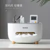 Caja de Pañuelos con Almacenamiento para Control Remoto Estilo Nórdico, Dedicada para Mesa de Café de Sala de Estar, Caja de Almacenamiento Multifuncional Creativa con Tapa