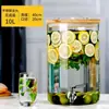 Cubo de Coca-Cola, Cubo para Bebidas de Jugo, Buffet, Cubo para Té de Frutas, Cubo para Vino, Cubo de Vidrio de Gran Capacidad, Tetera para Agua Fría con Grifo