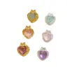 Retención de Color Alta Plata Brillante Incrustada Caja Mágica Espaciadores de Corazón Cuentas Hecho a Mano DIY Pulsera de Cristal Perla Collar Accesorios de Cuentas