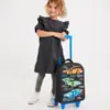 Fábrica de origen Australia Smiggle Maleta Negra Elegante para Niños Bolsa con Ruedas para Estudiante de Primaria Mochila Escolar