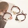 Cuerda para el cabello de alta elasticidad con perlas de estilo coreano, sencilla, elegante, famosa en Internet, cuerda para la cabeza de Payon, linda banda de goma para la cabeza para mujer.