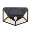 Venda quente transfronteiriça quatro lados 100LED lâmpada solar lâmpada de indução de corpo humano lâmpada de parede externa à prova d'água lâmpada de escada lâmpada de rua