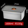Recipiente hermético de acero inoxidable 304 para refrigerador congelador almacenamiento de alimentos lonchera cierre hermético presionar para sellar escape de aire