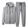 Traje Deportivo Casual Nuevo 2026 para Hombre, Cardigan de Primavera y Otoño con Sudadera con Capucha, Conjunto de Dos Piezas para Correr