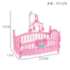 Muebles de Cuna para Casa de Muñecas Miniatura Muebles de Dormitorio Modelo Micro Juguetes de Juego de Imitación Dibujos Animados Adornos DIY