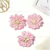 Flores de Dalia Simuladas de 7.5 cm Multicapa Accesorios DIY para Sombreros Accesorios para Ropa Decoración de Fondo para Pared de Flores de Boda
