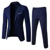 Traje de Dos Piezas para Hombre Negocios Profesional Ropa Formal Corte Delgado Estilo Coreano Traje de Padrino de Boda