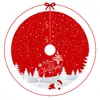 Nueva falda para árbol de Navidad transfronteriza, estampado de Papá Noel, artículos navideños, decoraciones, venta al por mayor y pedidos personalizados