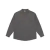 Camisa de Manga Larga Otoño 2026 para Hombre Bordado de Letras Cuello Camisa Chaqueta Casual Retro Japonesa de Moda