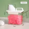 Caja de almacenamiento para detergente en polvo, cubo de plástico de gran capacidad para el hogar, recipiente para rellenar líquido de lavado embolsado, caja de almacenamiento a prueba de humedad