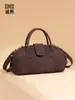 Nova Bolsa Shell de Boston, Bolsa Nuvem Retrô Outono e Inverno, Textura Fosca, Bolsa de Ombro Único Transversal, Bolsa Feminina Trançada