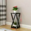 Suporte de Flores de Ferro para Varanda, Suporte de Flores Combinado de Dois Níveis para Piso Interno para Plantas Verdes, Suculentas e Plantas de Entrada