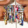 Pulseras Tejidas a Mano con Cuentas Tila Pull-Up y Cuentas de Arroz Estilo Playa Europeo y Americano Estilo Ins Pulseras de Pareja Que No Se Desvanecen