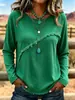 Top casual holgado nuevo para mujer de cuello redondo y manga larga con flecos diagonales estilo europeo y americano, para TikTok Amazon transfronterizo