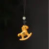 Chaveiro de Madeira Atrai-Dinheiro de Sândalo Pingente de Corrente para Celular Decoração de Bolsa do Signo do Cavalo Ornamento Pendente do Ano do Cavalo