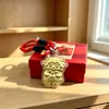 Chaveiro do Ano do Carneiro da Sorte, Desenho Animado Estilo Chinês de Cordeiro com Ornamento Dourado, Pingente Versátil, Pequeno Presente para Amigos e Família