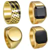 Nuevo Anillo Grande Estilo Hip-Hop para Hombre de Amazon Juego de 4 Piezas Anillo de Acero Inoxidable 304 Europeo y Americano No se Desvanece