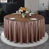 Mantel para Mesa Redonda Grande de Hotel Impermeable y a Prueba de Aceite Sin Lavado Mantel para Mesa de Restaurante Cubierta para Plato Giratorio Manteles Redondos de Lujo Ligero Gama Alta