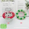 Anillo de Natación de Tortuga Mismo Tono Agitar Juguete para Jugar en el Agua Base Portavasos de Helado de Sandía Anillo de Natación Mini Inflable Decoración
