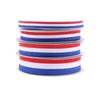 Cinta de Tejido Liso de Poliéster de Alta Densidad para Manualidades DIY, Disponible en 1 cm-2,5 cm Rojo, Blanco y Azul Rayado Cintas de Medalla para Uso Transfronterizo