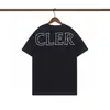 25Mon Camiseta de Marca de Moda Cuello Redondo Manga Corta con Patrón Bordado al Frente, Estilo Unisex, Manga Media de Verano Estilo Pareja para Hombre