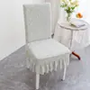 Funda de silla universal para cuatro estaciones para uso en el hogar, respaldo antideslizante todo en uno, funda de silla de comedor integrada, elástica y engrosada