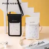 Nueva Bolsa Táctil Transparente para Teléfono Móvil Transfronteriza 2024 para Niñas, Bolso Pequeño Cruzado de Hombro Delgado, Bolso Versátil para Teléfono