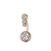 Nuevo Europeo y Americano Nuevo Sexy 4 Anillo para el Ombligo de Zircón con Zircón con Incrustaciones de Diamantes Uña para el Ombligo Suministro Transfronterizo Venta al por Mayor