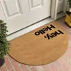 Capachos Imitando Palmeira de Coco Personalizados, Semicirculares, Podem Ser Cortados no Tamanho, Adequados para Entrada, Raspagem de Lama, Remoção de Poeira, Capachos Antiderrapantes, Venda por Atacado de Fábrica