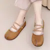 Zapatos de algodón para mujer, invierno 2026, versátiles, punta redonda, boca poco profunda, hebilla de moda, zapatos tipo mamá, casual, cómodos, resistentes al desgaste, ligeros